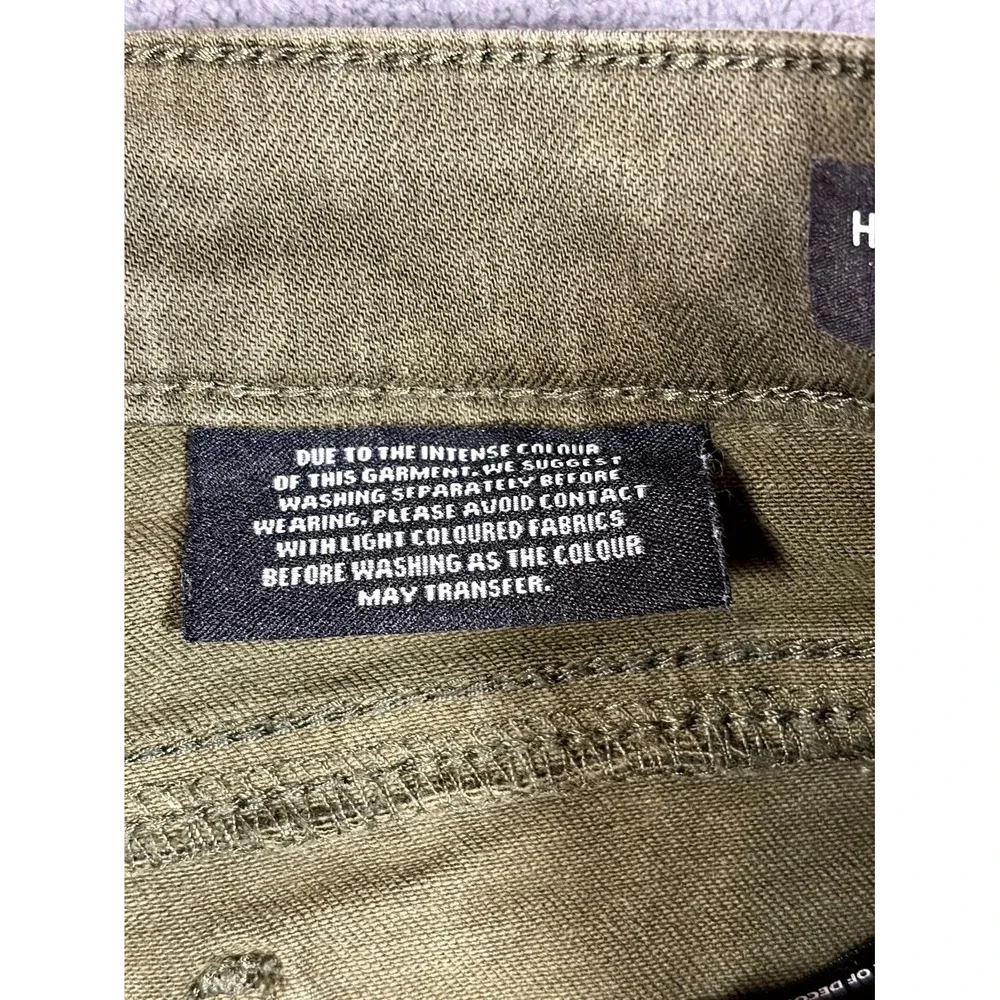 Buffalo David Bitton Havana Ankle Jeans Womens 8/29 Green Denim High Rise Skinny